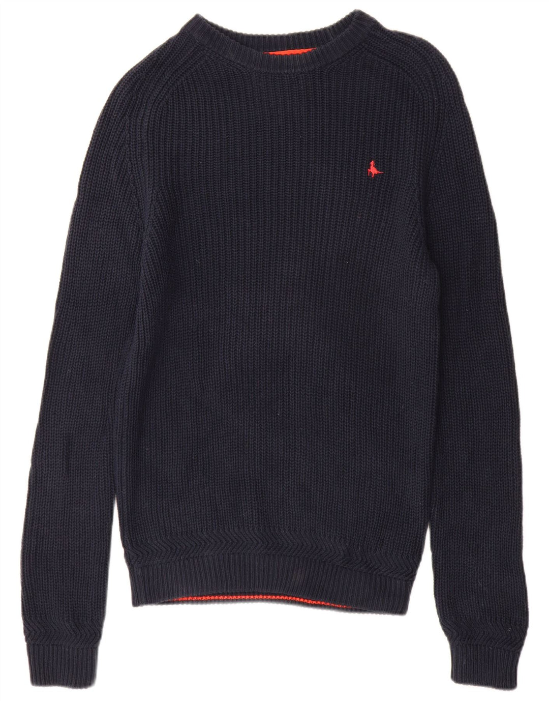 Jack Wills Mens Boat Neck Jumper Sweater Small Navy Blue Cotton