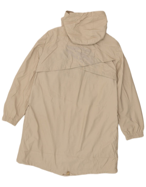 Zara Dame Hætte vindjakke UK 16 Stor Beige Polyester
