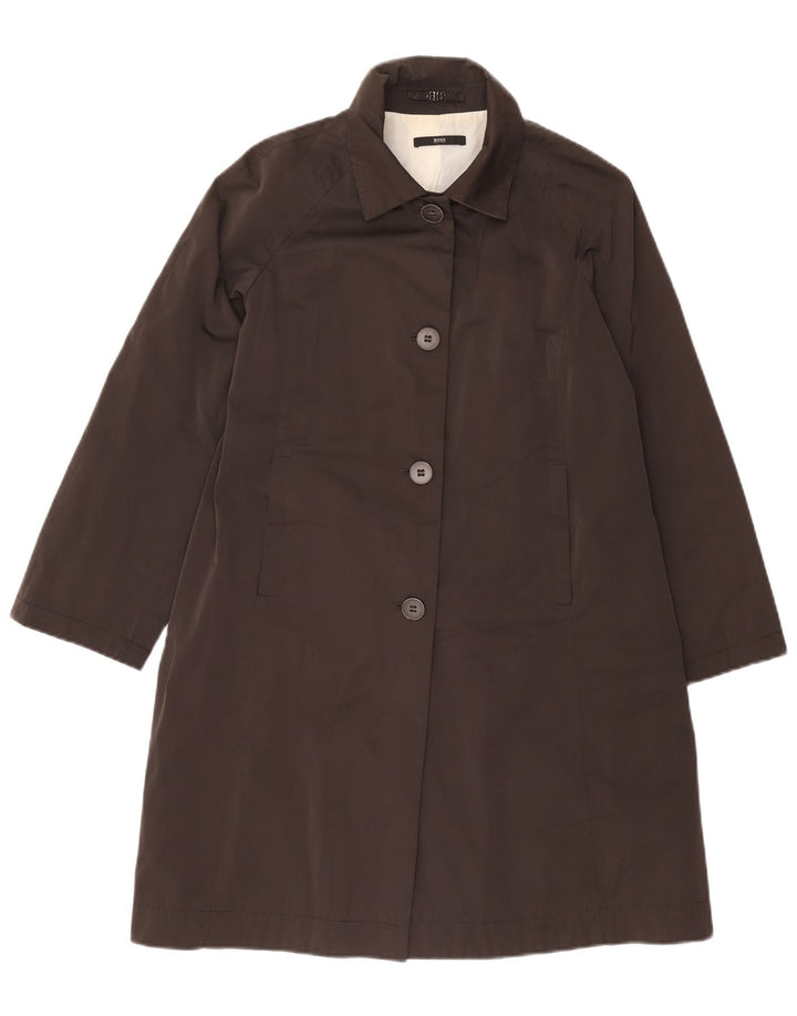 Hugo Boss Trench Coat til kvinder UK 14 Medium Grå Polyester