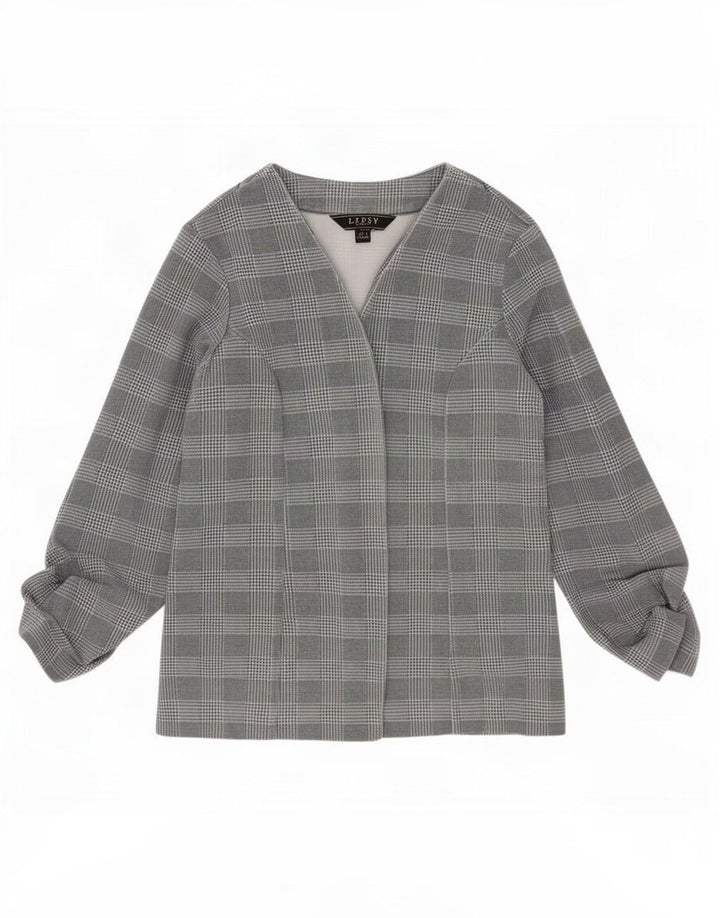 Lipsy Womens Open Cardigan Top UK 12 Medium Grey Ternet polyester