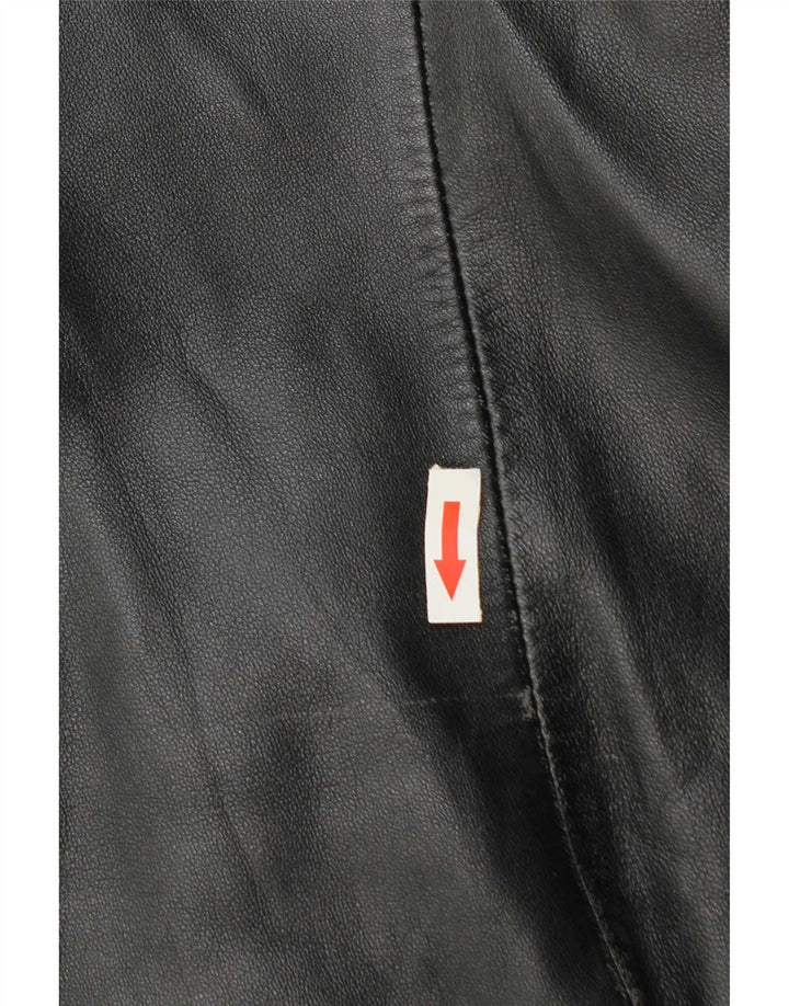 Vintage dame læderjakke IT 50 XL sort læder