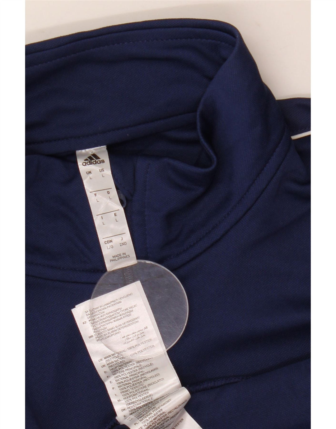 Adidas Herre Aeroready Zip Neck Pullover Træningsdragt Top Large Navy Blue