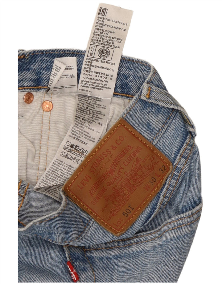 Levi's Herre 501 Straight Jeans W30 L32 Blå Bomuld