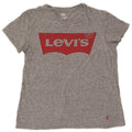 Levi's Dame Grafisk T-Shirt Top UK 10 Små Grå Flecked