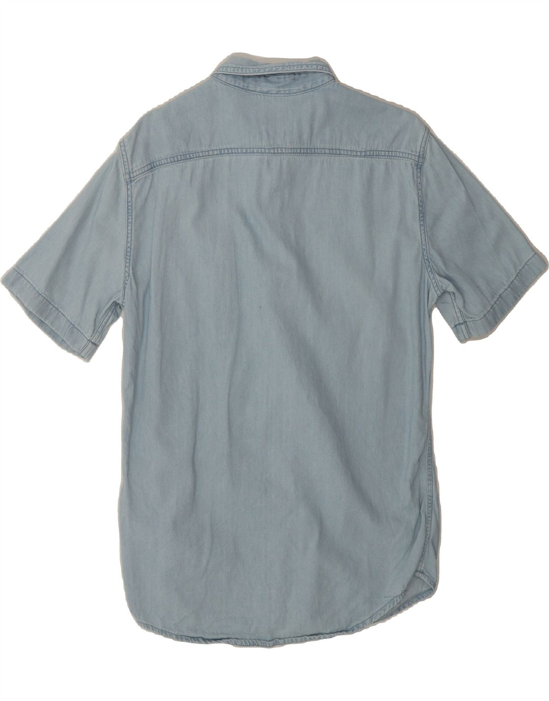 LEVI'S Mens Short Sleeve Denim Shirt Small Blue Cotton Vintage Levi's and Second-Hand Levi's from Messina Hembry 