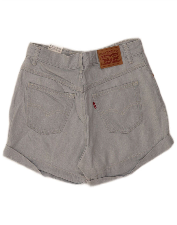 LEVI'S Dame Mom Denim Shorts W28 Medium Blue Bomuld