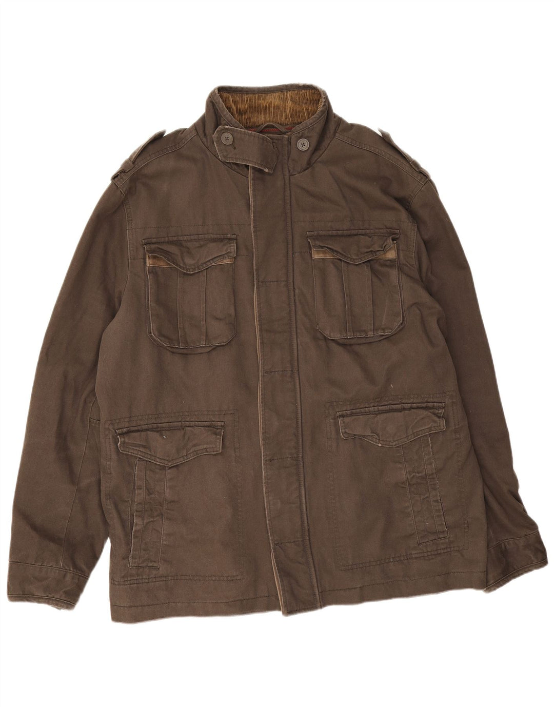 Fat Face Herre Utility Jacket UK 42 XL Brun Bomuld