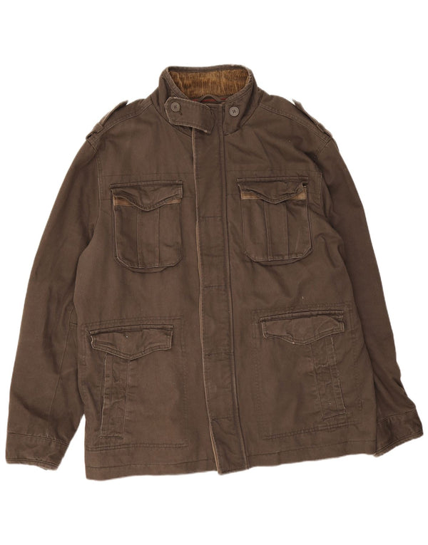 Fat Face Herre Utility Jacket UK 42 XL Brun Bomuld