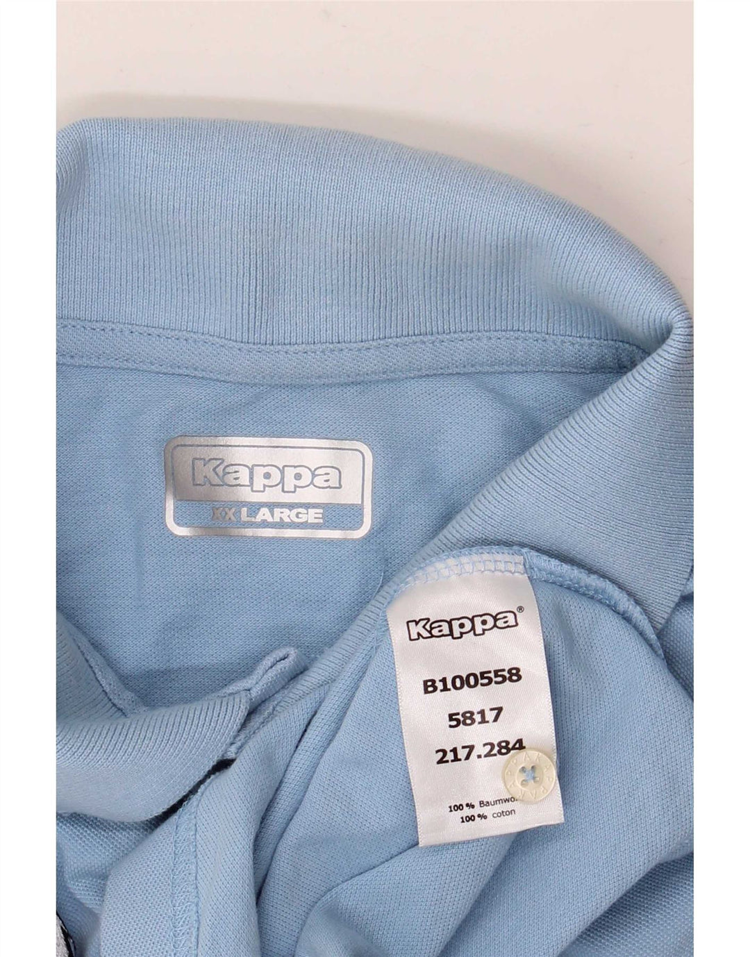 Kappa herre poloshirt 2XL blå bomuld