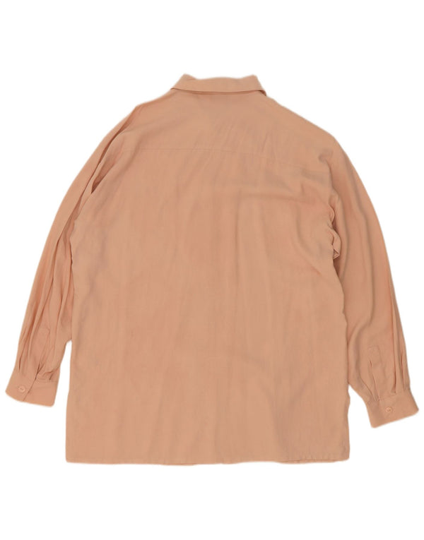 Marks & Spencer Dame St. Michael skjortebluse UK 14 Large Pink Silk