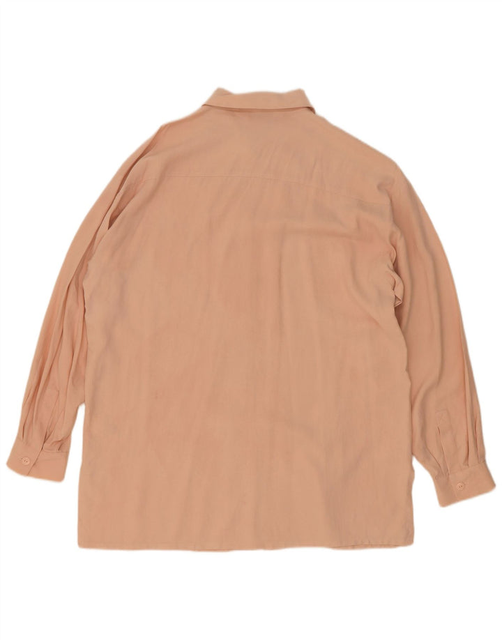 Marks & Spencer Dame St. Michael skjortebluse UK 14 Large Pink Silk