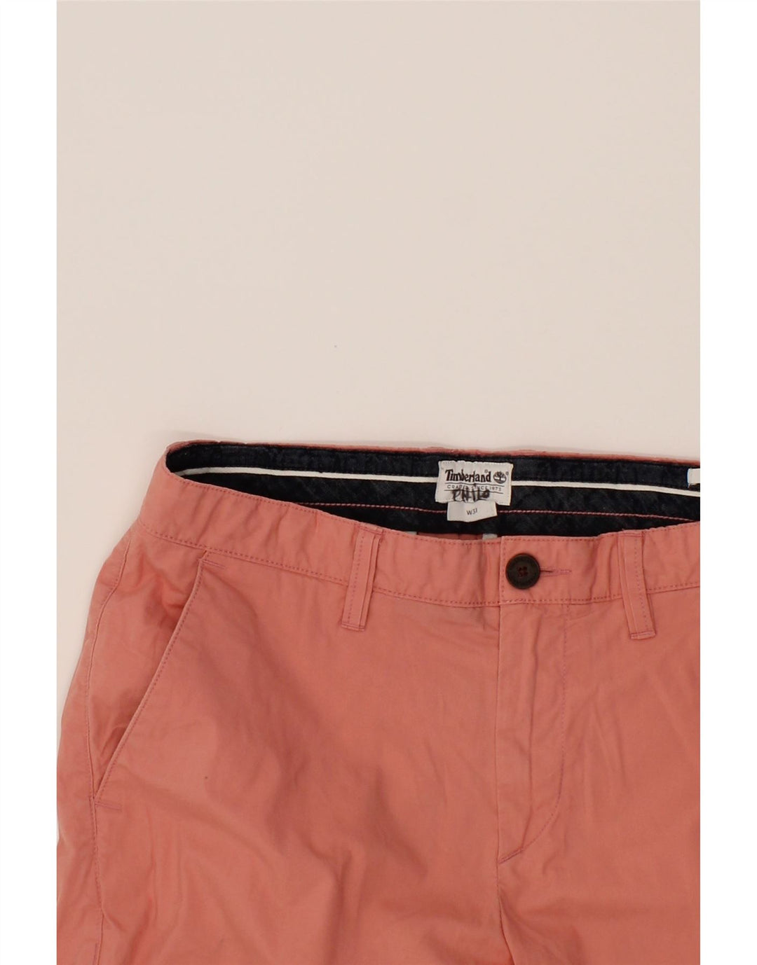 TIMBERLAND Mens Chino Shorts W31 Medium  Pink Cotton Vintage Timberland and Second-Hand Timberland from Messina Hembry 