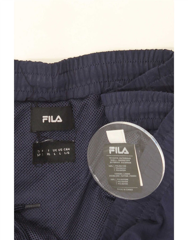 Fila Herre Sportshorts Large Navy Blue Colourblock Polyester