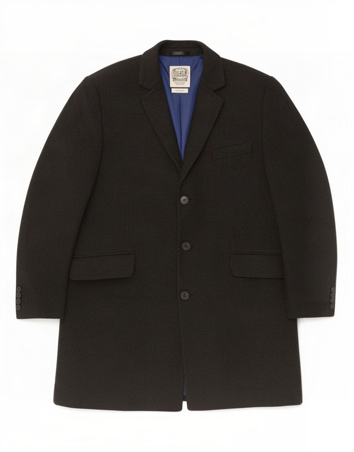 Marks & Spencer Herre Overfrakke UK 44 2XL Sort Polyester