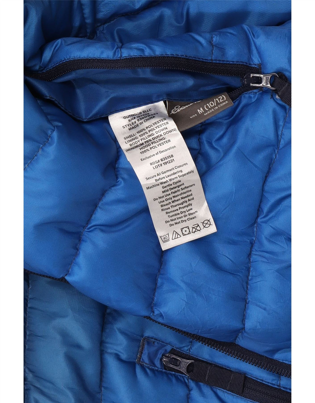 Eddie Bauer drenge hættejakke 10-11 år medium marineblå
