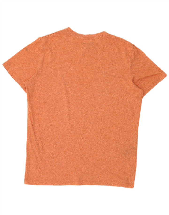 Jack & Jones Herre T-Shirt Top Stor Orange Flecked Bomuld