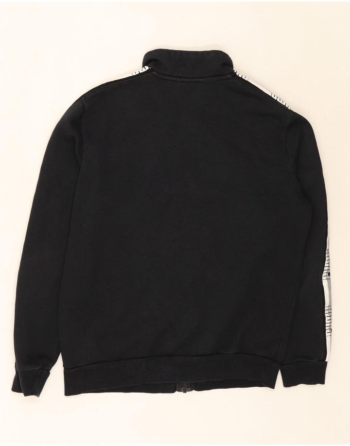PUMA Mens Graphic Tracksuit Top Jacket Small Black Cotton Vintage Puma and Second-Hand Puma from Messina Hembry 