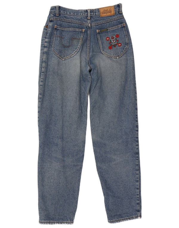 Bedste firma-koniske jeans til kvinder W28 L30 Blå