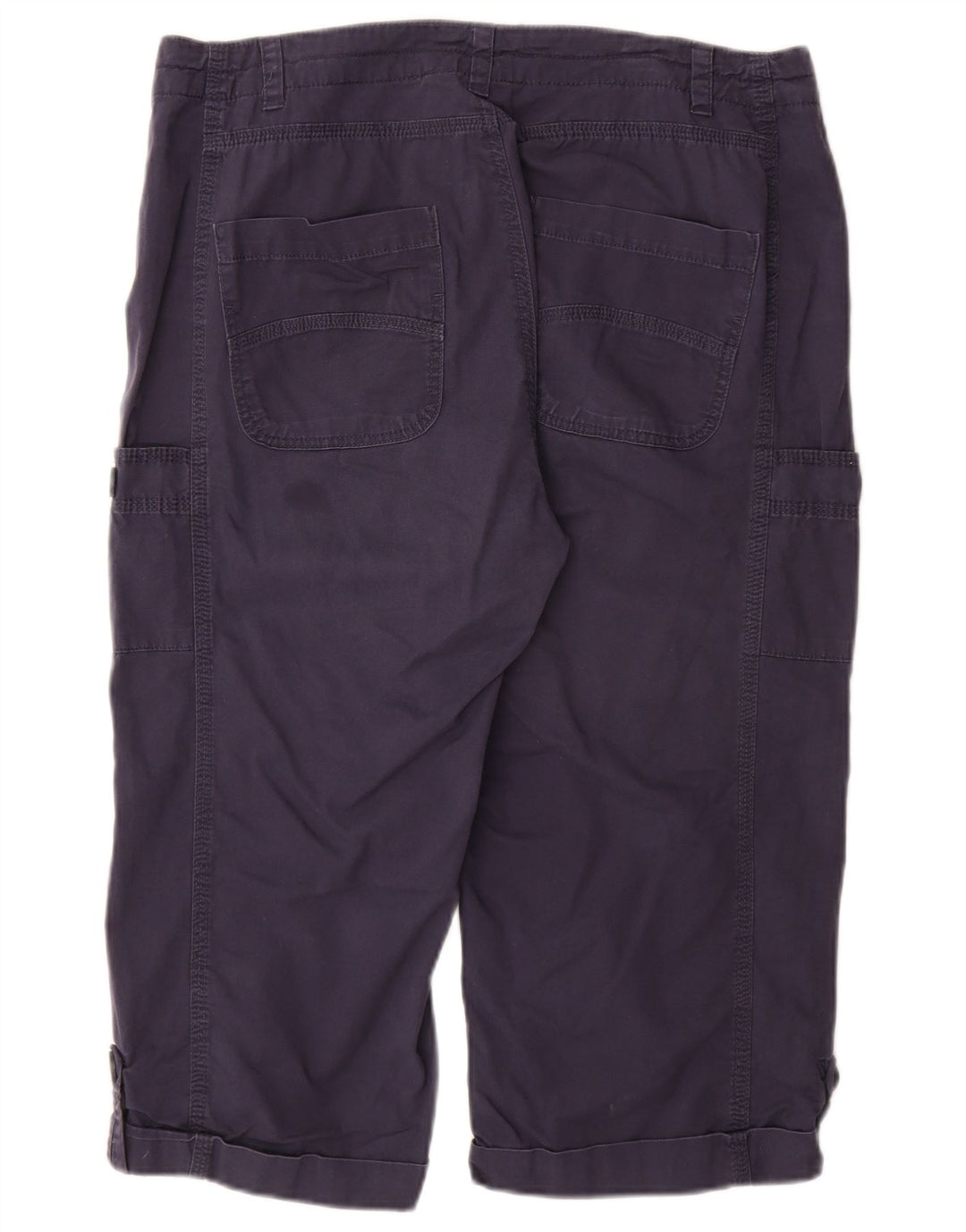 WEIRD FISH Dame Capri Bukser UK 14 Large W34 Navy Blue Bomuld