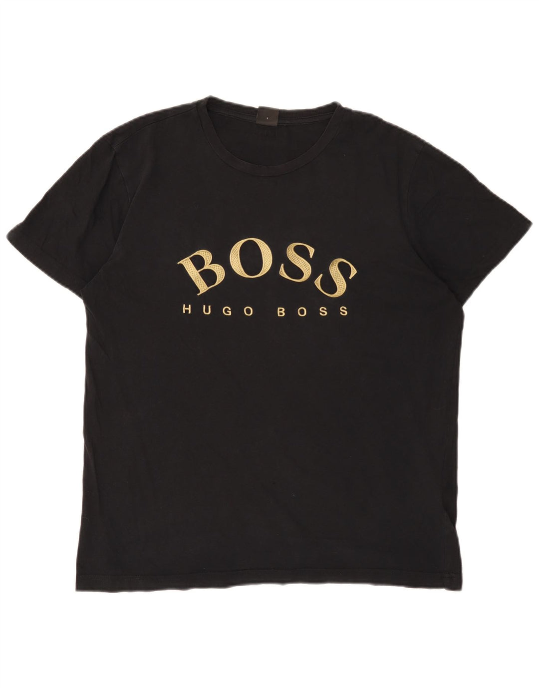 Hugo Boss Herre grafisk T-shirt Top Stor sort bomuld