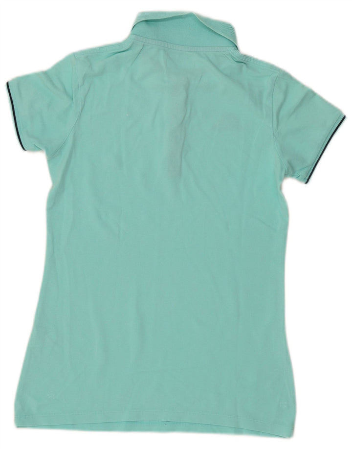 Kappa Dame Polo Shirt UK 10 Lille turkis bomuld