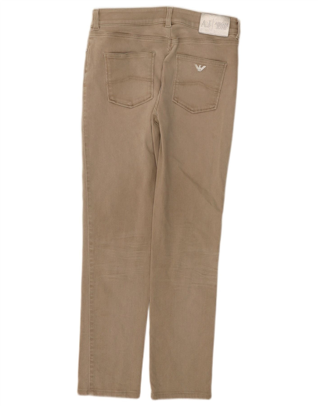 Armani Dame Slim Jeans W30 L28 Beige Bomuld
