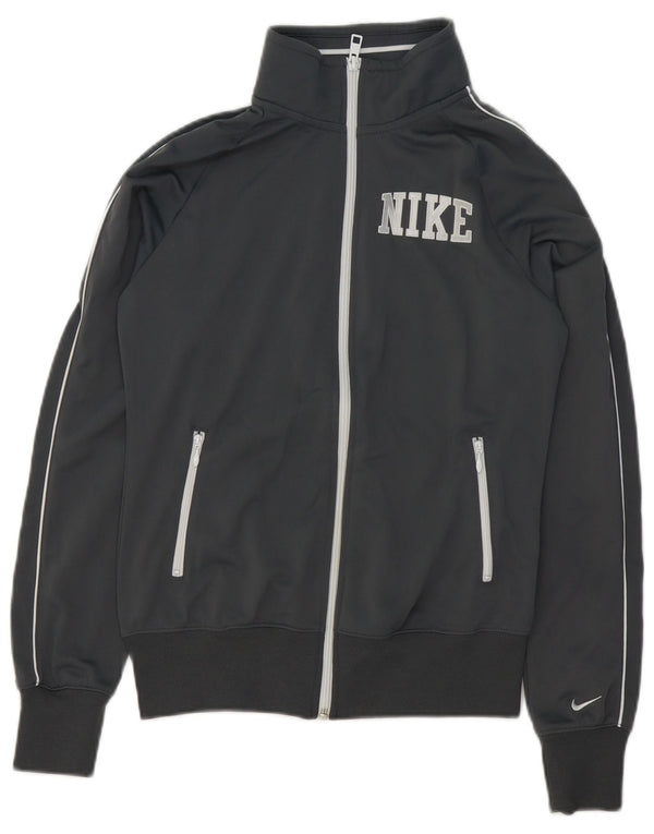 Nike grafisk træningsdragt topjakke til kvinder, lille grå polyester