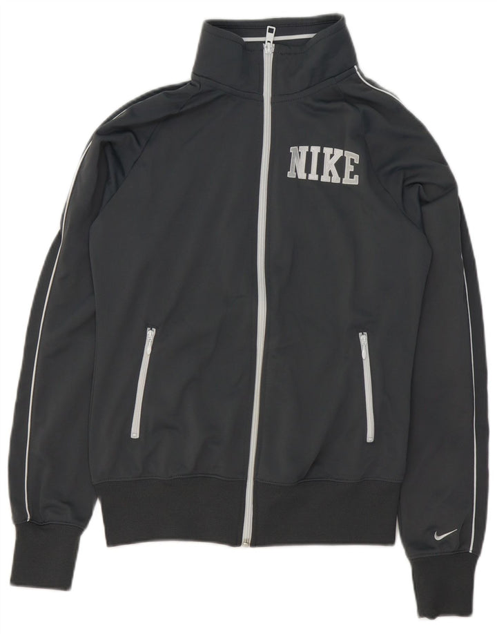 Nike grafisk træningsdragt topjakke til kvinder, lille grå polyester