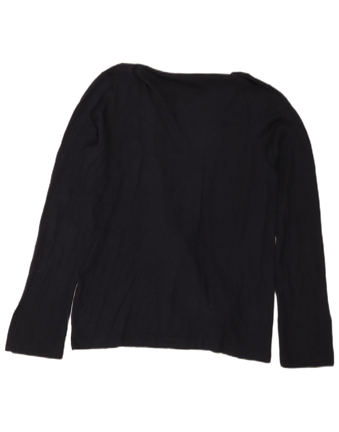 Massimo Dutti Dame Shawl Neck Jumper Sweater UK 12 Medium Navy Blue