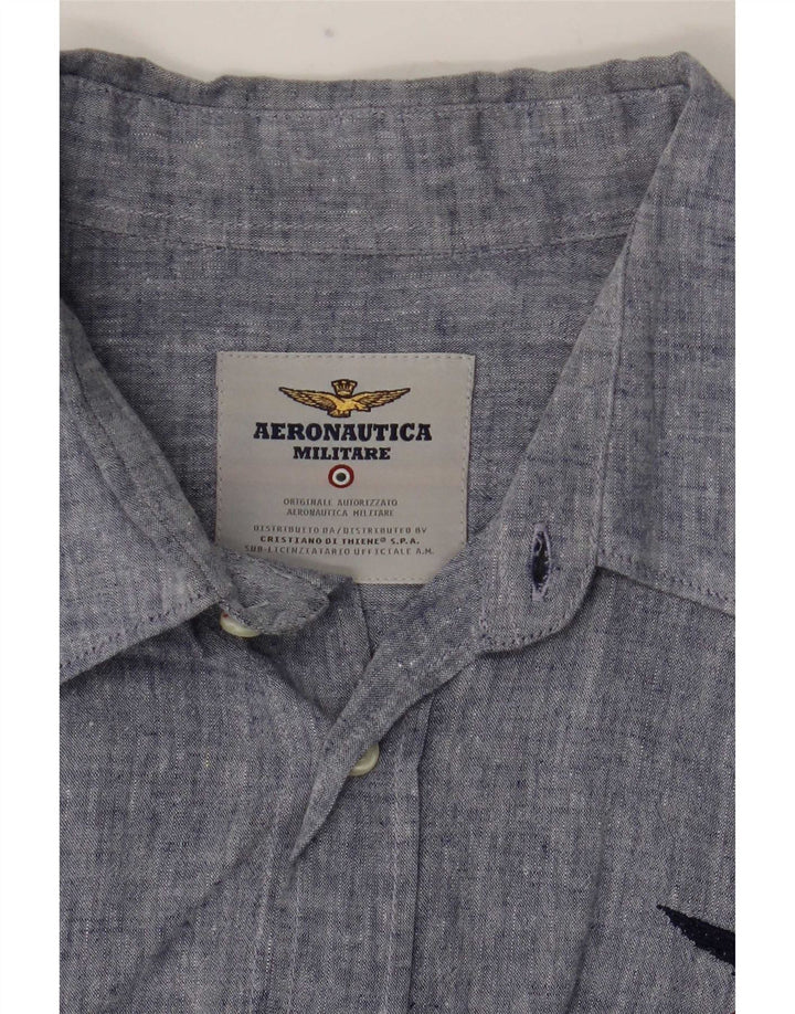 Aeronautica Militare Herreskjorte Medium Blue