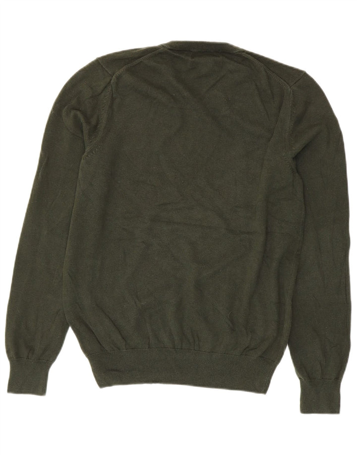 Marks & Spencer Herre sweater med rund hals, lille grøn bomuld