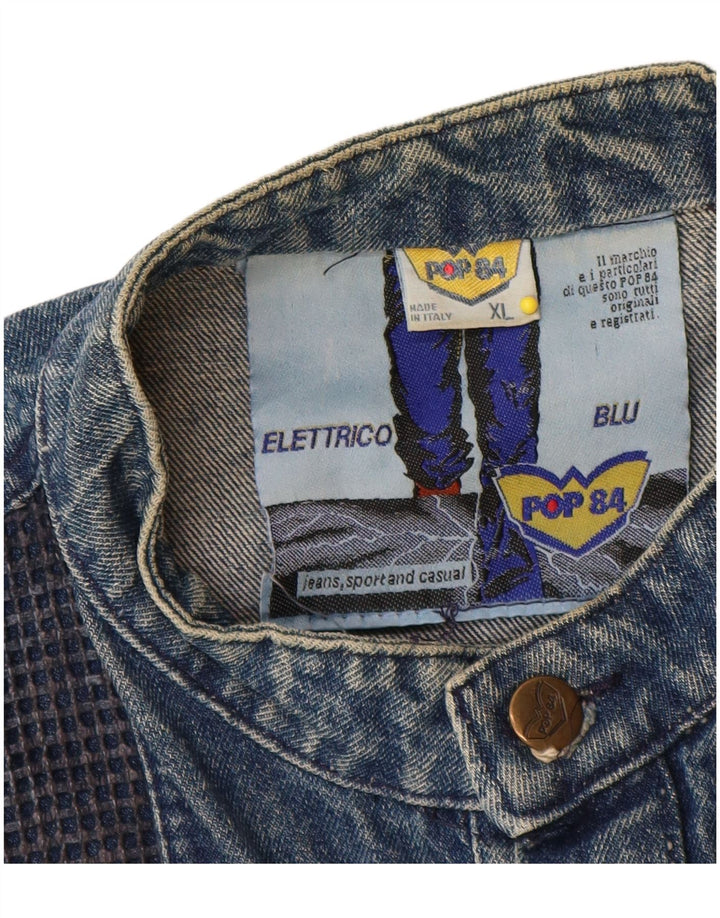 POP 84 Herre denimjakke UK 42 XL Blå Bomuld
