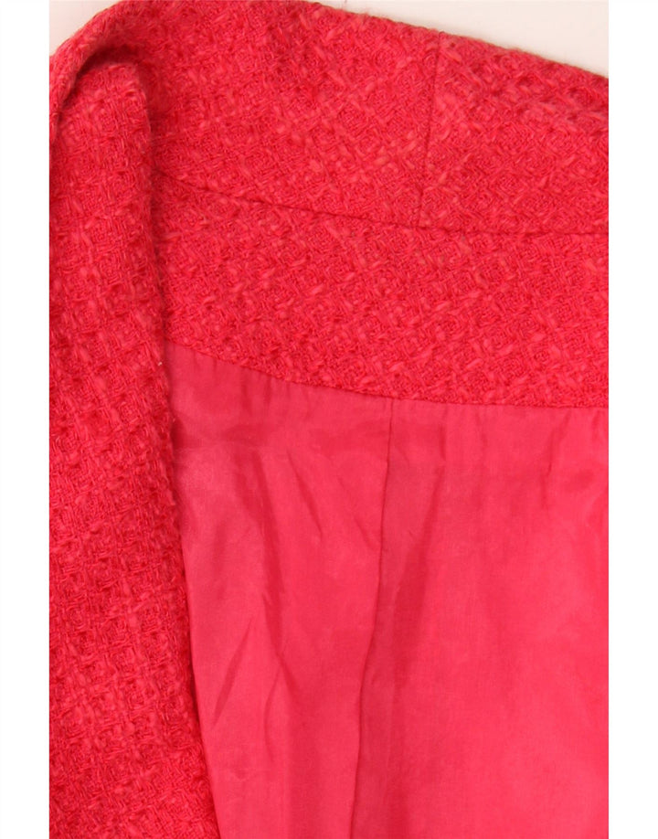 VINTAGE Womens 1 Button Blazer Jacket UK 12 Medium Red Vintage Vintage and Second-Hand Vintage from Messina Hembry 