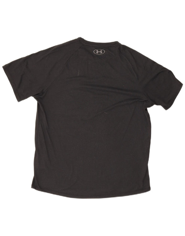 Under Armour Herre T-Shirt Top Medium Sort Polyester