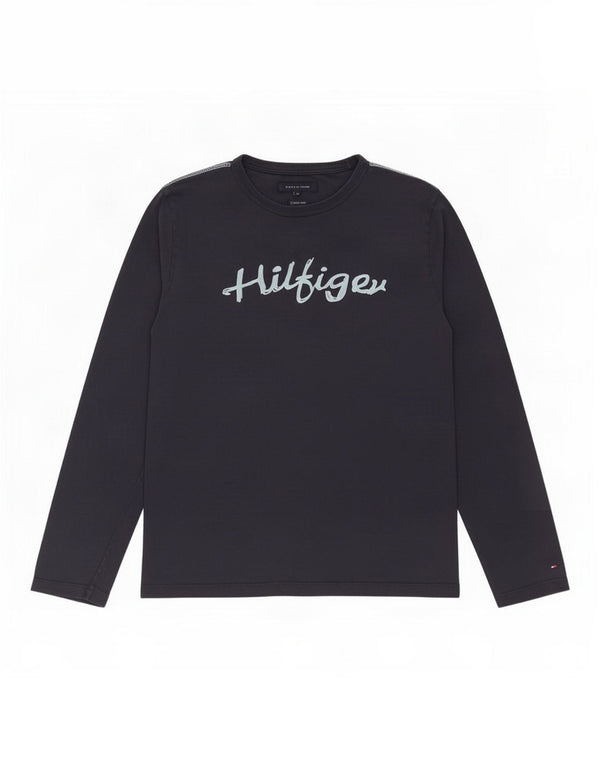 Tommy Hilfiger Herre Grafisk Top Langærmet Medium Marineblå Bomuld
