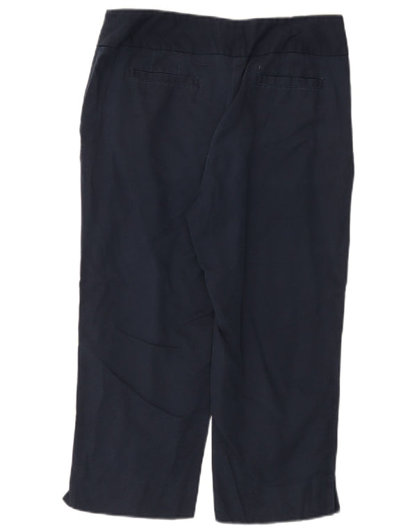 LAURA ASHLEY Lige capribukser til kvinder UK 6 XS W28 L21 Marineblå