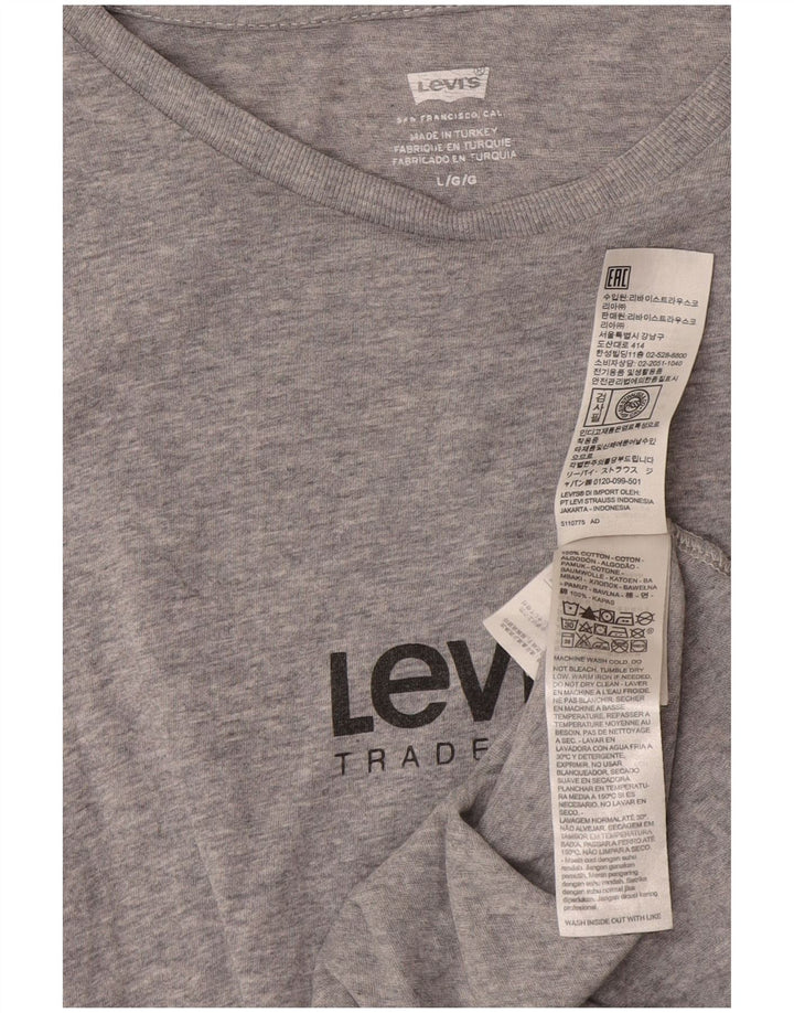 Levi's Herre grafisk T-shirt Top Stor grå bomuld