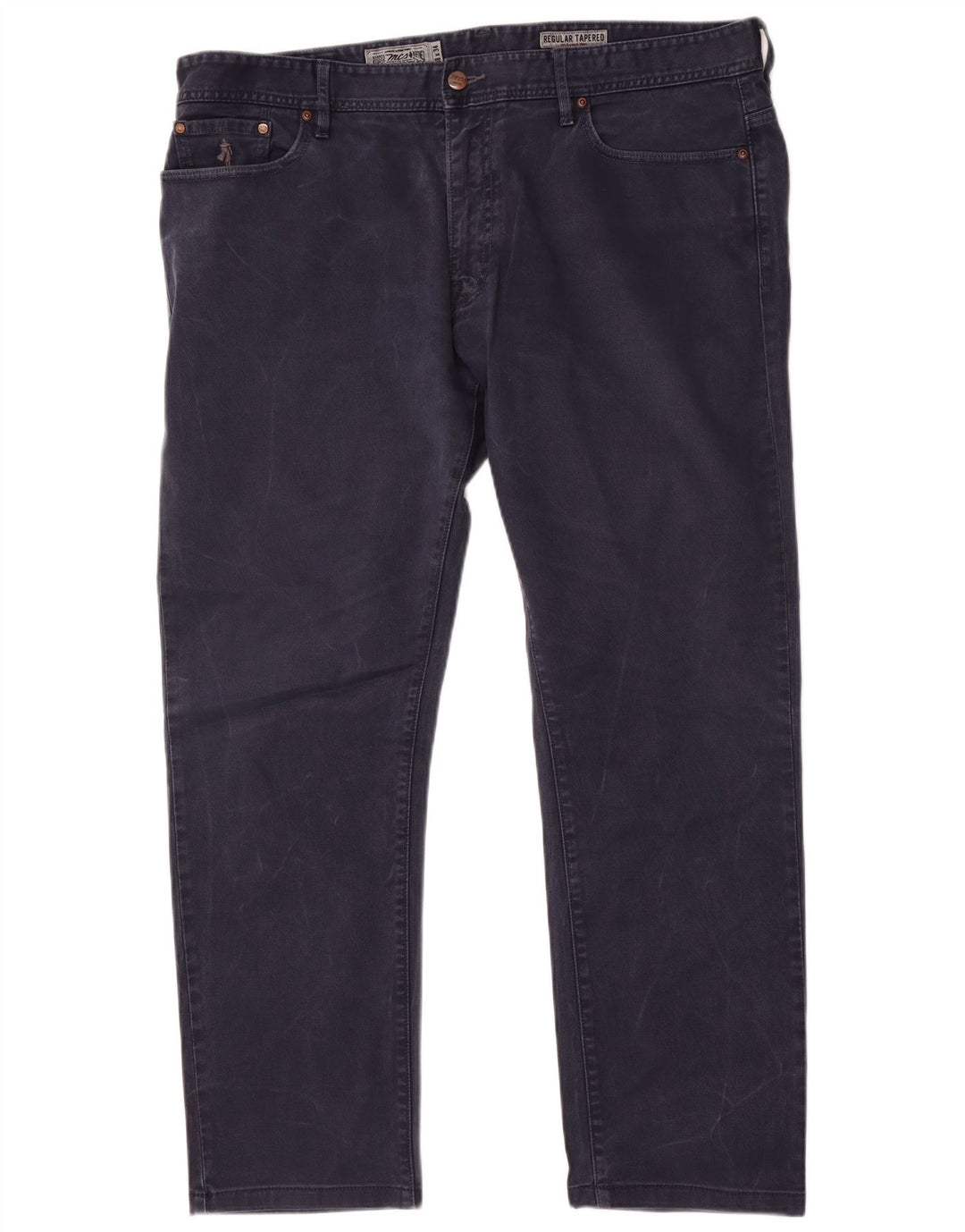 Marlboro Classics Herre Regular Tapered Jeans W38 L30 Marineblå Bomuld