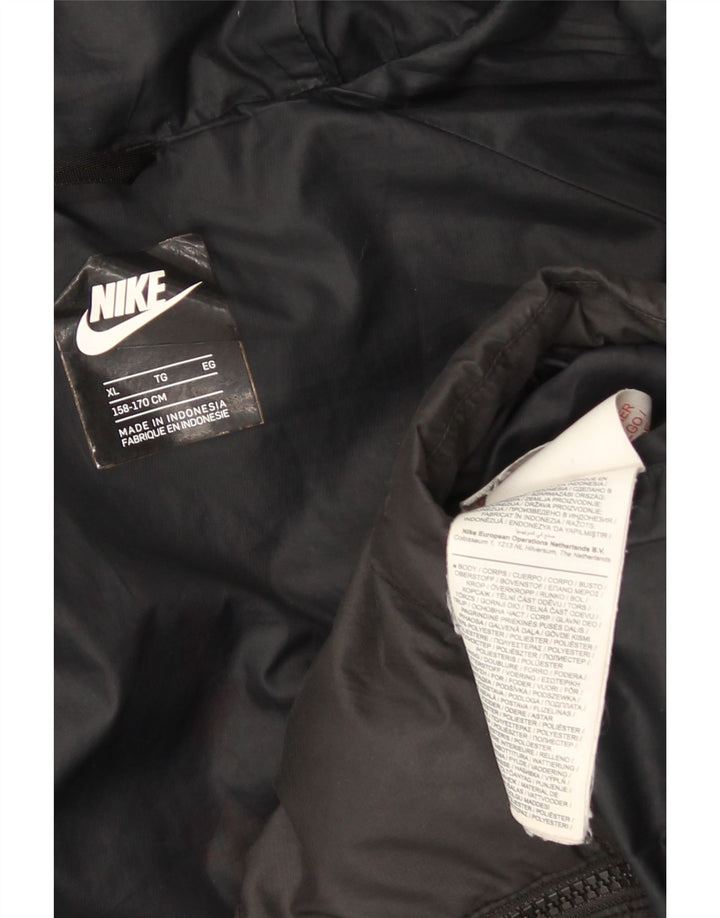 Nike drenge hættepolstret jakke 13-14 år XL sort polyester