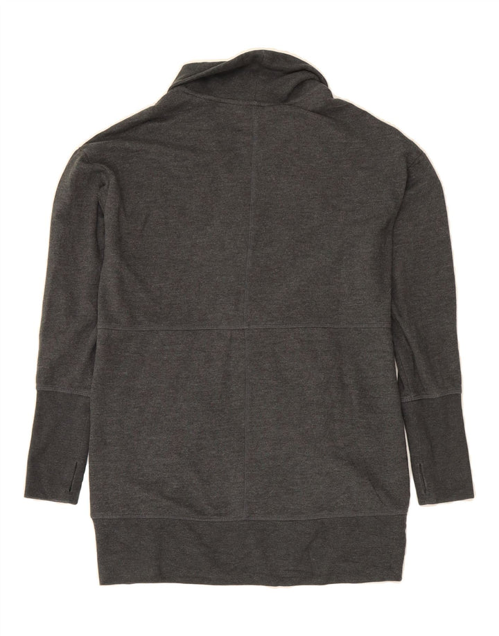 EDDIE BAUER Womens Longline Cardigan Sweater UK 10 Small Grey Cotton Vintage Eddie Bauer and Second-Hand Eddie Bauer from Messina Hembry 