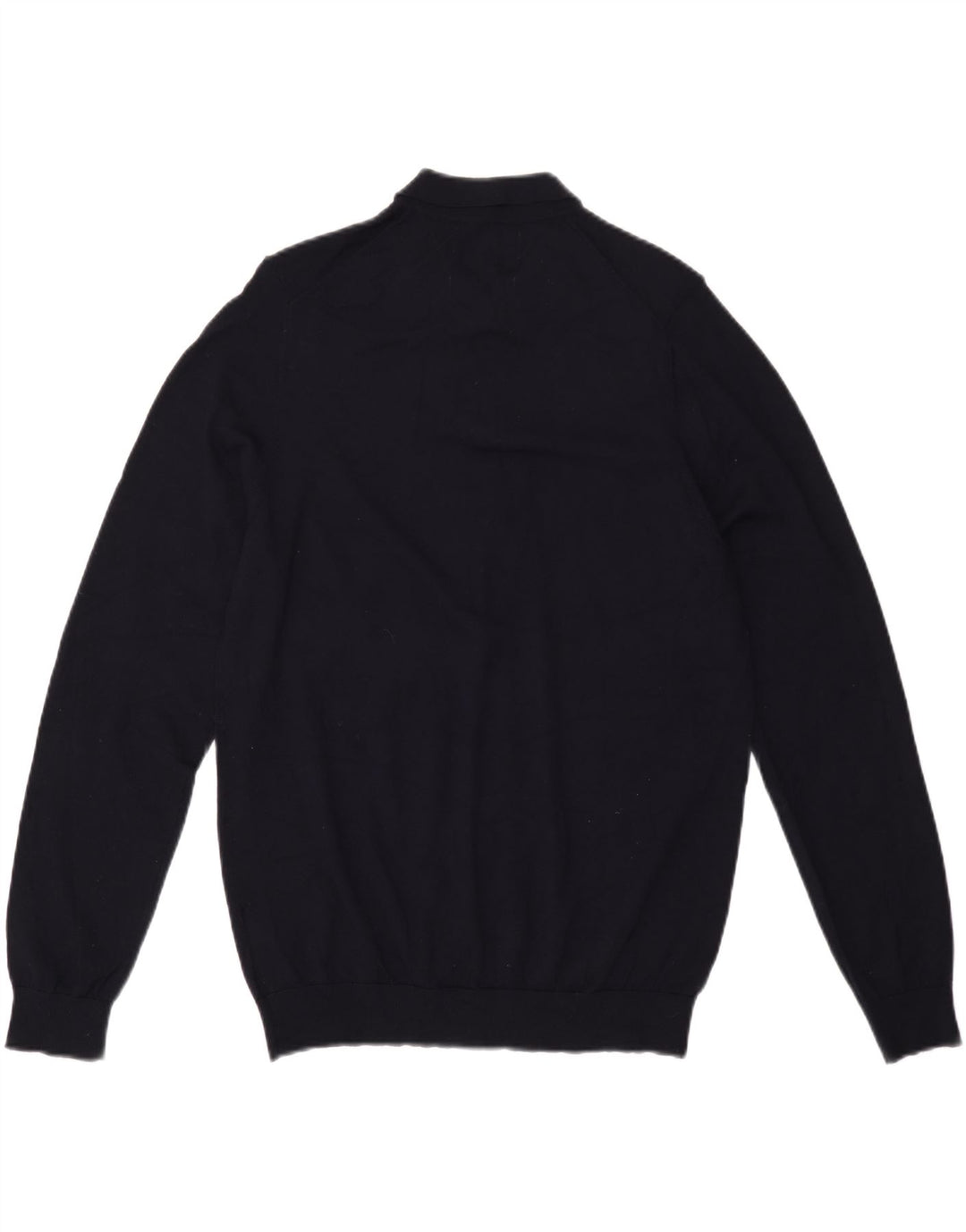 Marks & Spencer Herre Polo Neck Jumper Sweater Large Navy Blue Uld