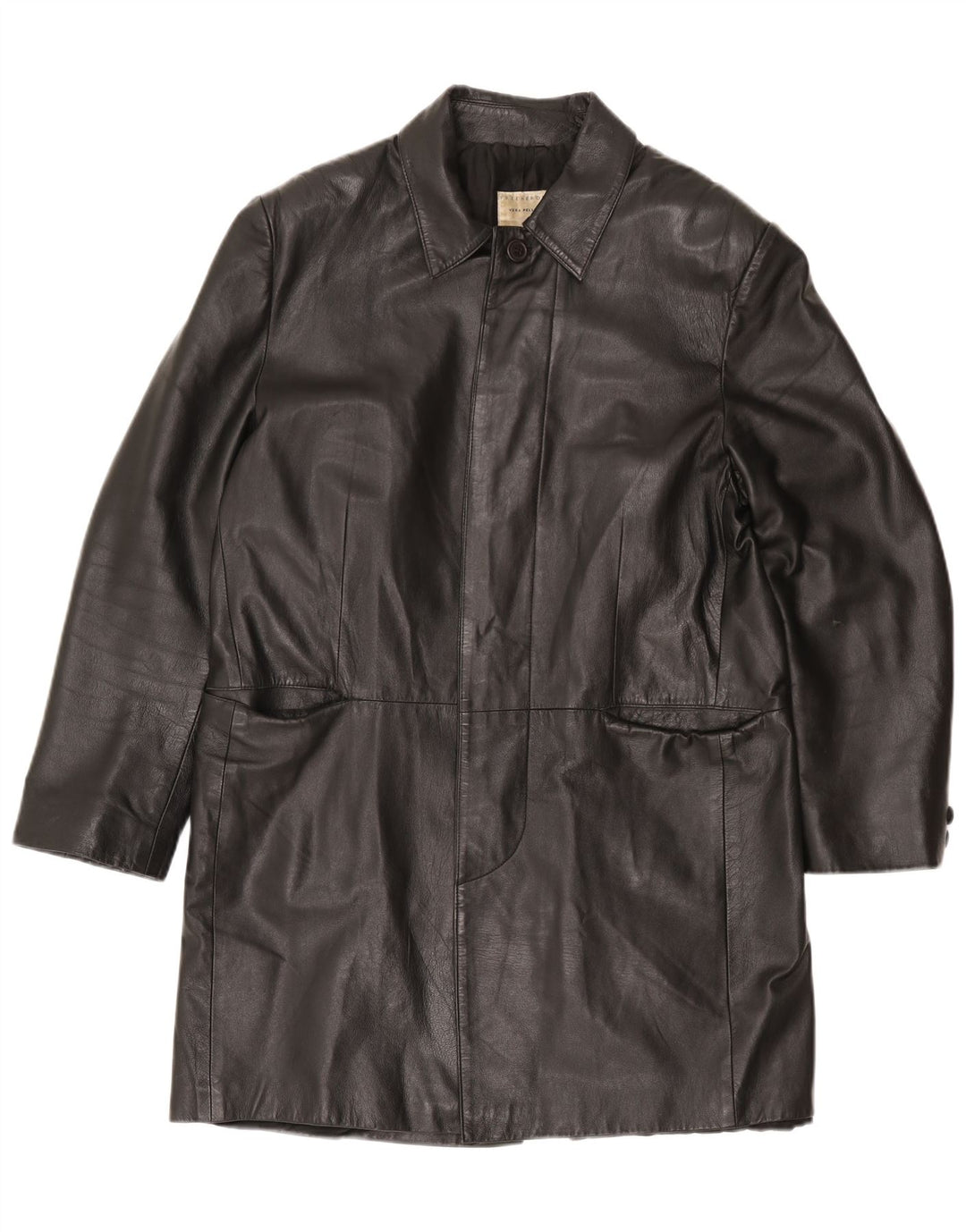 Conbipel Heron Free Heron Leather Coat IT 48 Medium Sort Læder