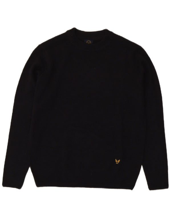 Avirex herre rund hals sweater stor marineblå akryl