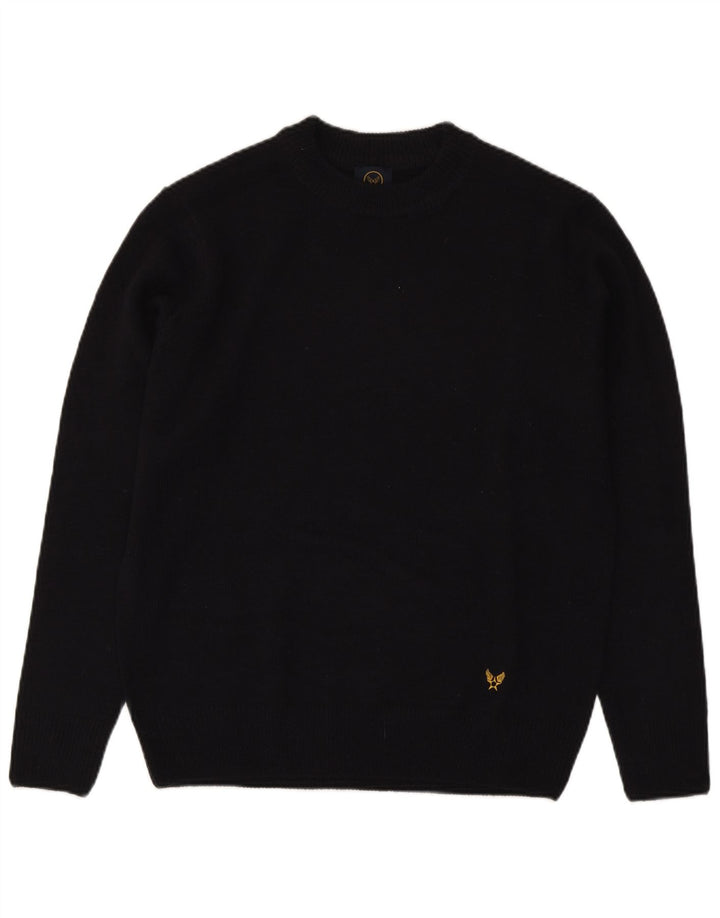Avirex herre rund hals sweater stor marineblå akryl