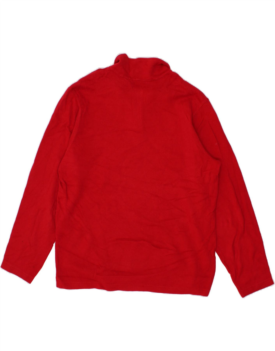 EDDIE BAUER Mens Zip Neck Sweatshirt Jumper Large Red Cotton Vintage Eddie Bauer and Second-Hand Eddie Bauer from Messina Hembry 