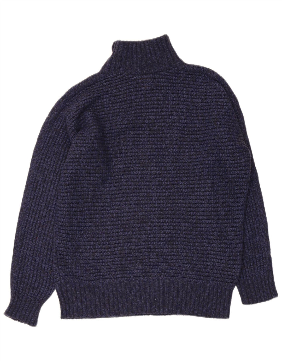Massimo Dutti Dame Turtle Neck Jumper Sweater UK 10 Small Navy Blue