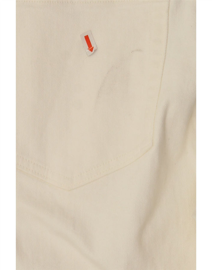 J. CREW Mens Flex Slim Jeans W32 L30 White Cotton Vintage J. Crew and Second-Hand J. Crew from Messina Hembry 