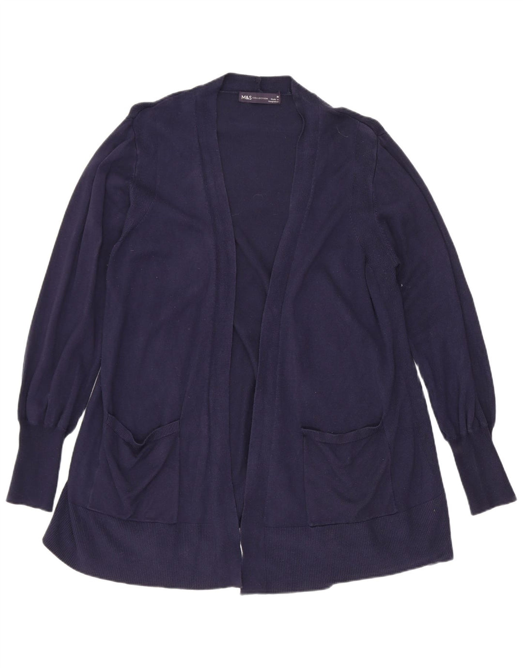 Marks & Spencer Dame Longline Cardigan Sweater Medium Navy Blue