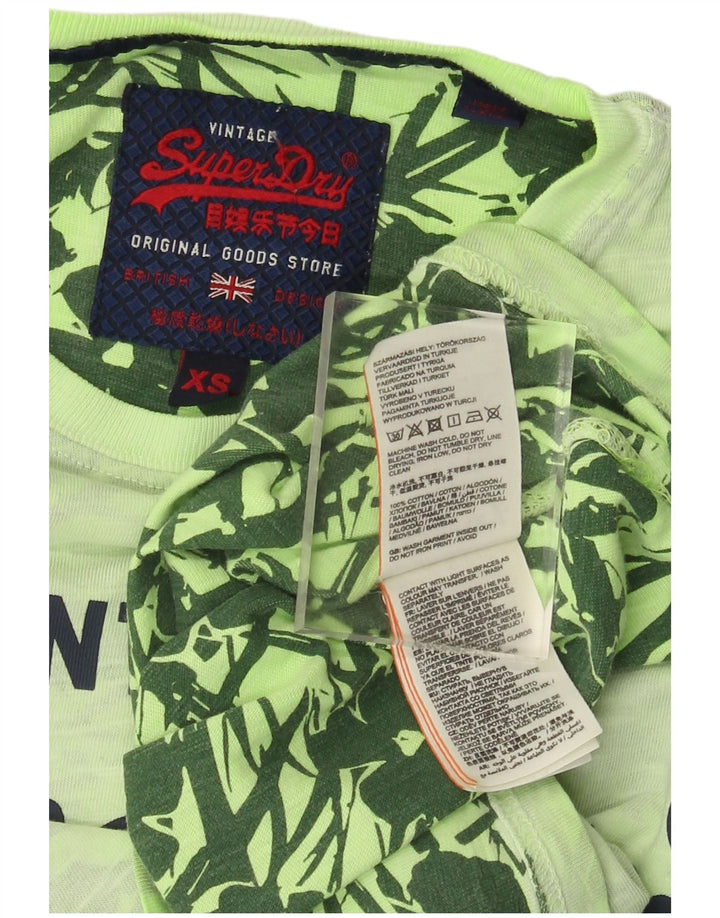 SUPERDRY Grafisk T-shirt top til mænd XS Grøn bomuld