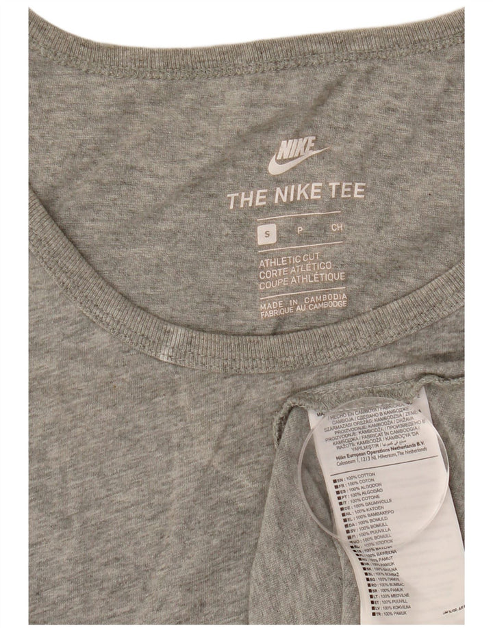 NIKE Herre Athletic Cut Vest Top Lille Grå Flecked Bomuld